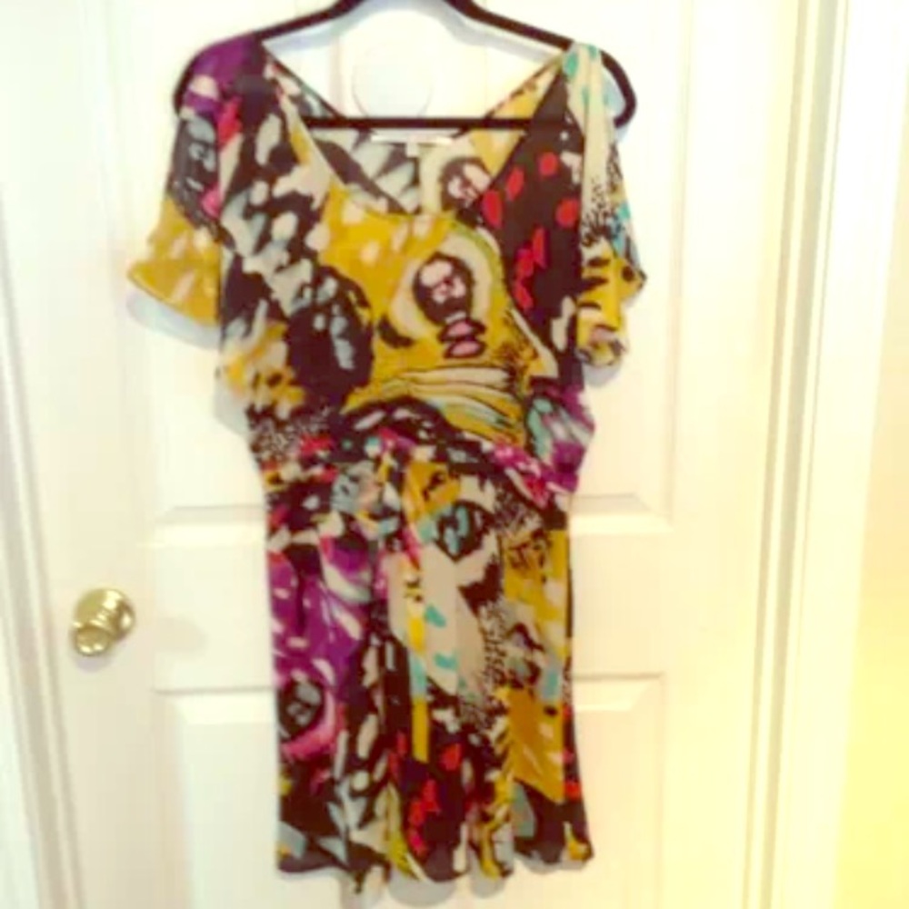 floral multi color a-line dress Dillard's